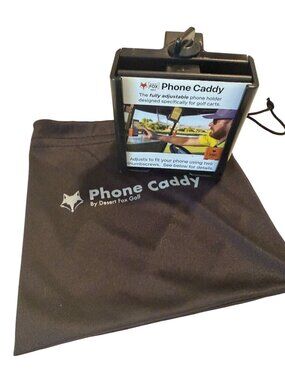 Desert Fox Golf Phone Caddy Black with Bag Smart Phone Holder New